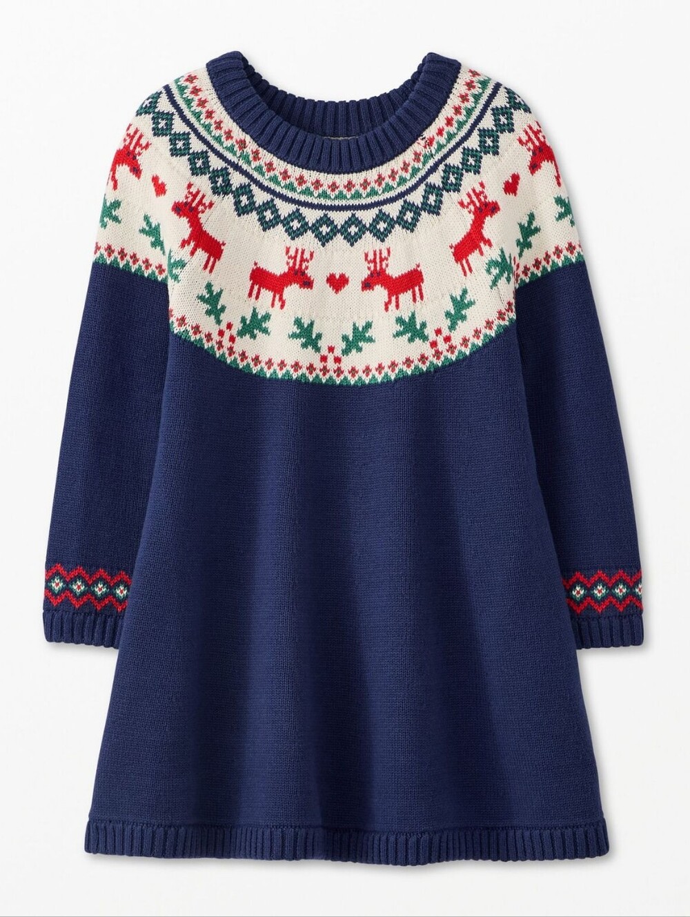 Hanna Andersson Holiday Dear Deer Sweater Dress